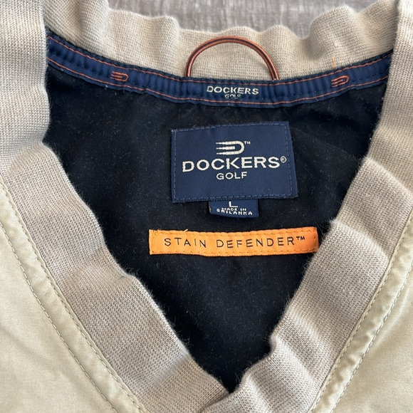 Men’s Dockers Golf stain defender long sleeve v neck sweater tan size Large - Picture 4 of 8